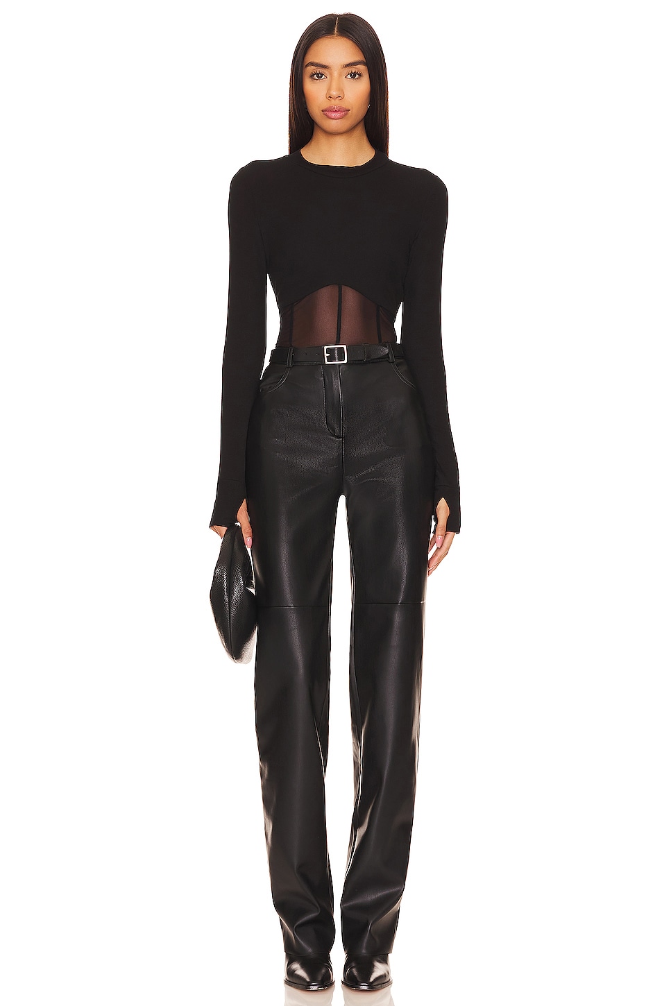 Danton Rib Mesh Corset Top