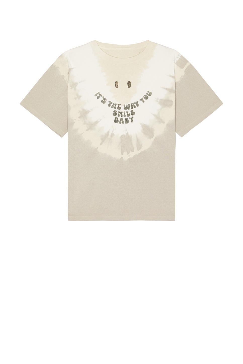 mmm♡ maisonmarelle MM6 Maison Margiela Smile Tee in Beige, White, & Grey | REVOLVE