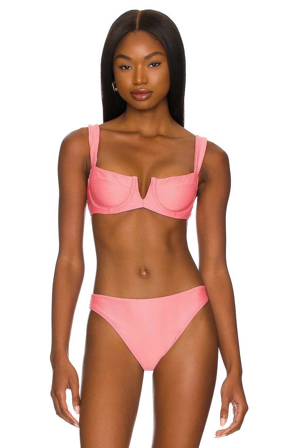 Monday Swimwear Clovelly Bikini Top in Azalea Pink