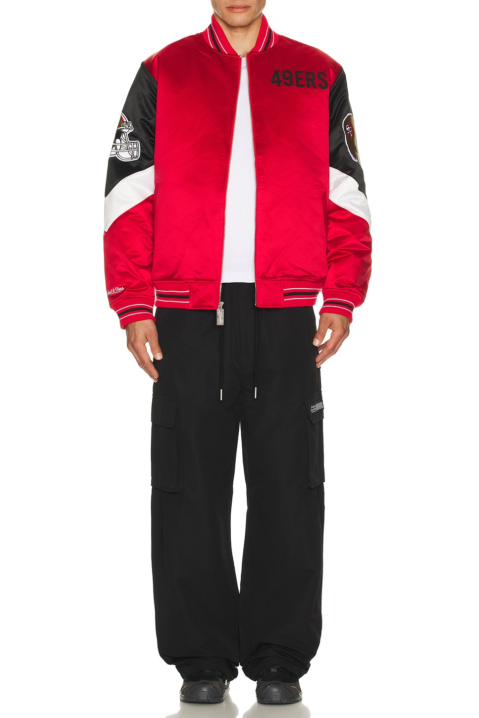 Mitchell & Ness NFL 49Ers Throw It Back Heavyweight Satin Jacket
