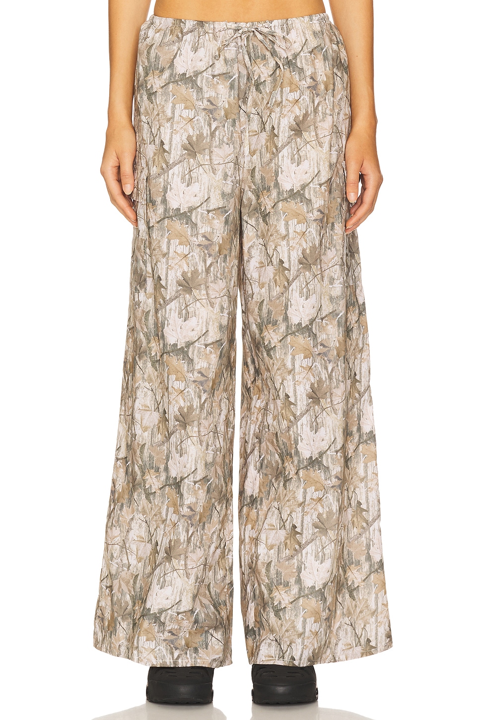 Cargo Drawstring Wide Leg Pant - Thumbnail 1
