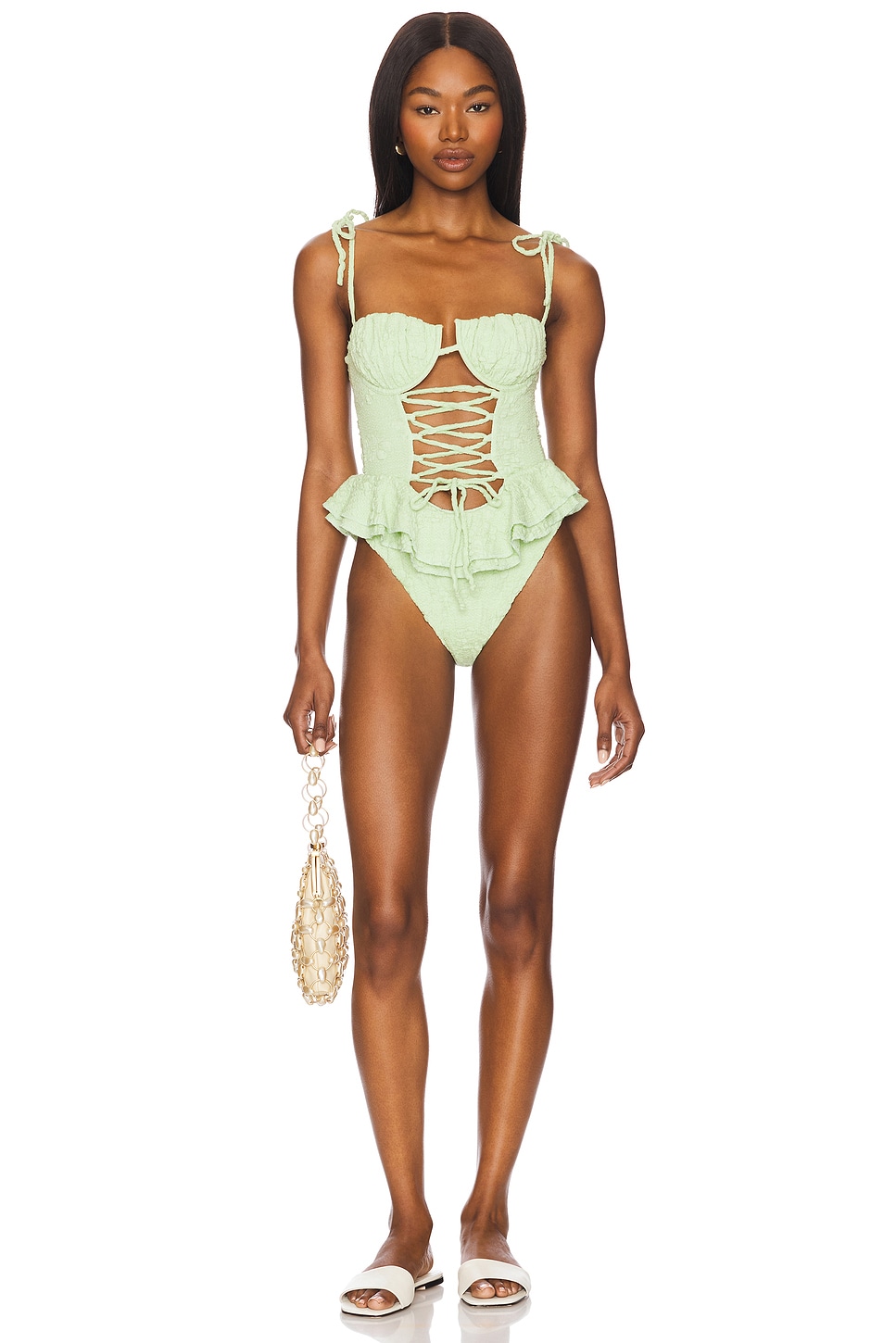 Ruffle Petal Lace One Piece