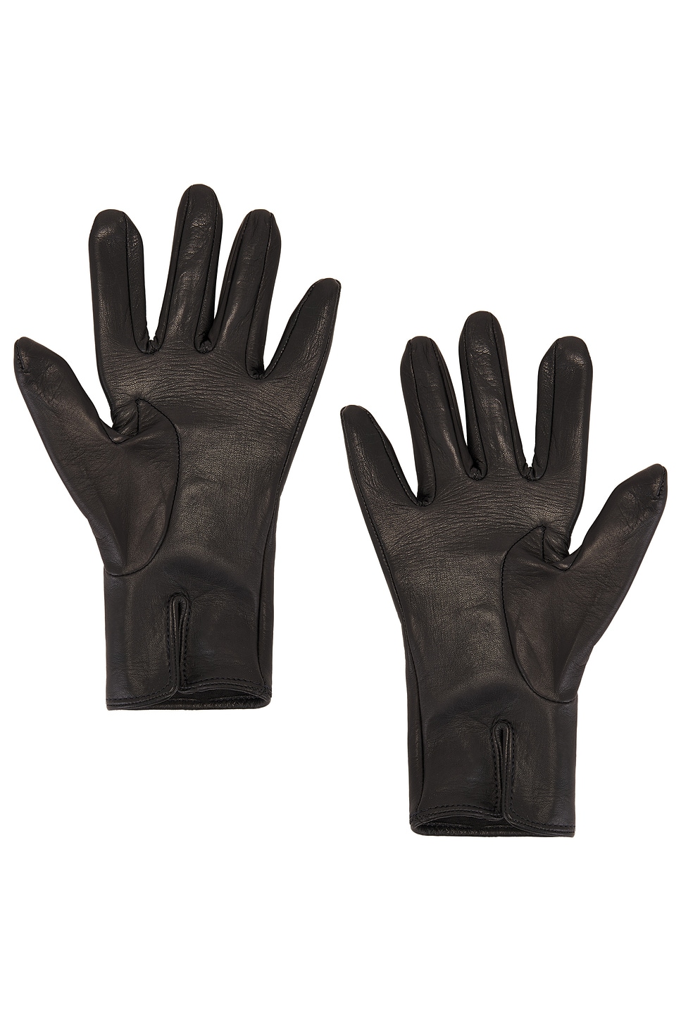 Short Leather Gloves With Eyelets