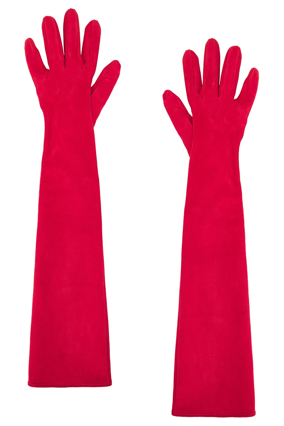 Long Suede Gloves - Thumbnail 1