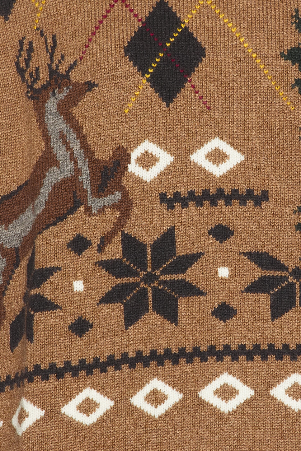Monse Fair Isle Crewneck Sweater With Scarf