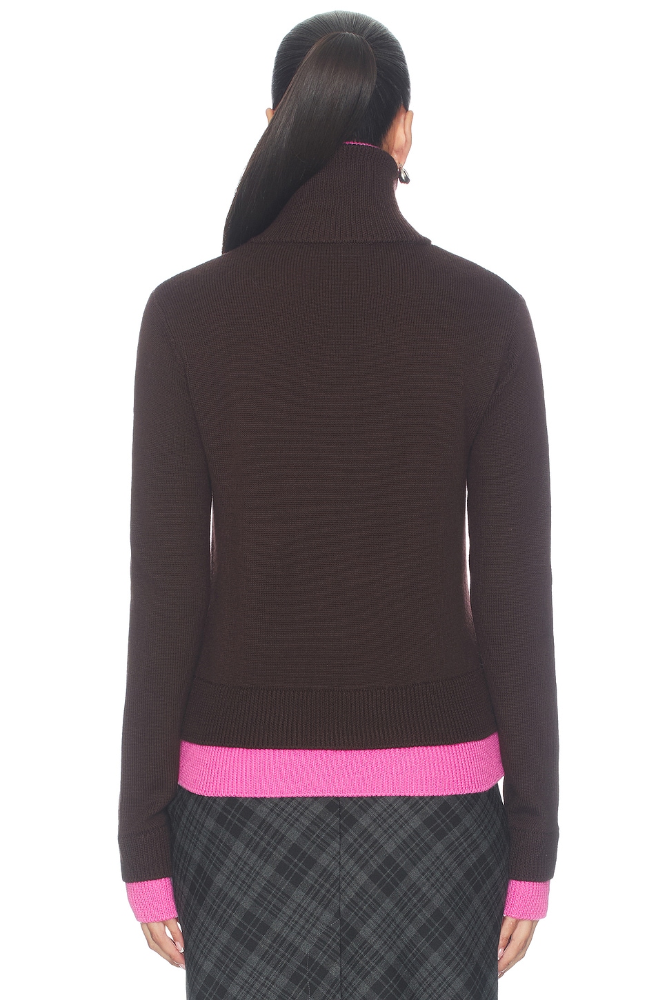Monse Double Layer Half Zip Sweater