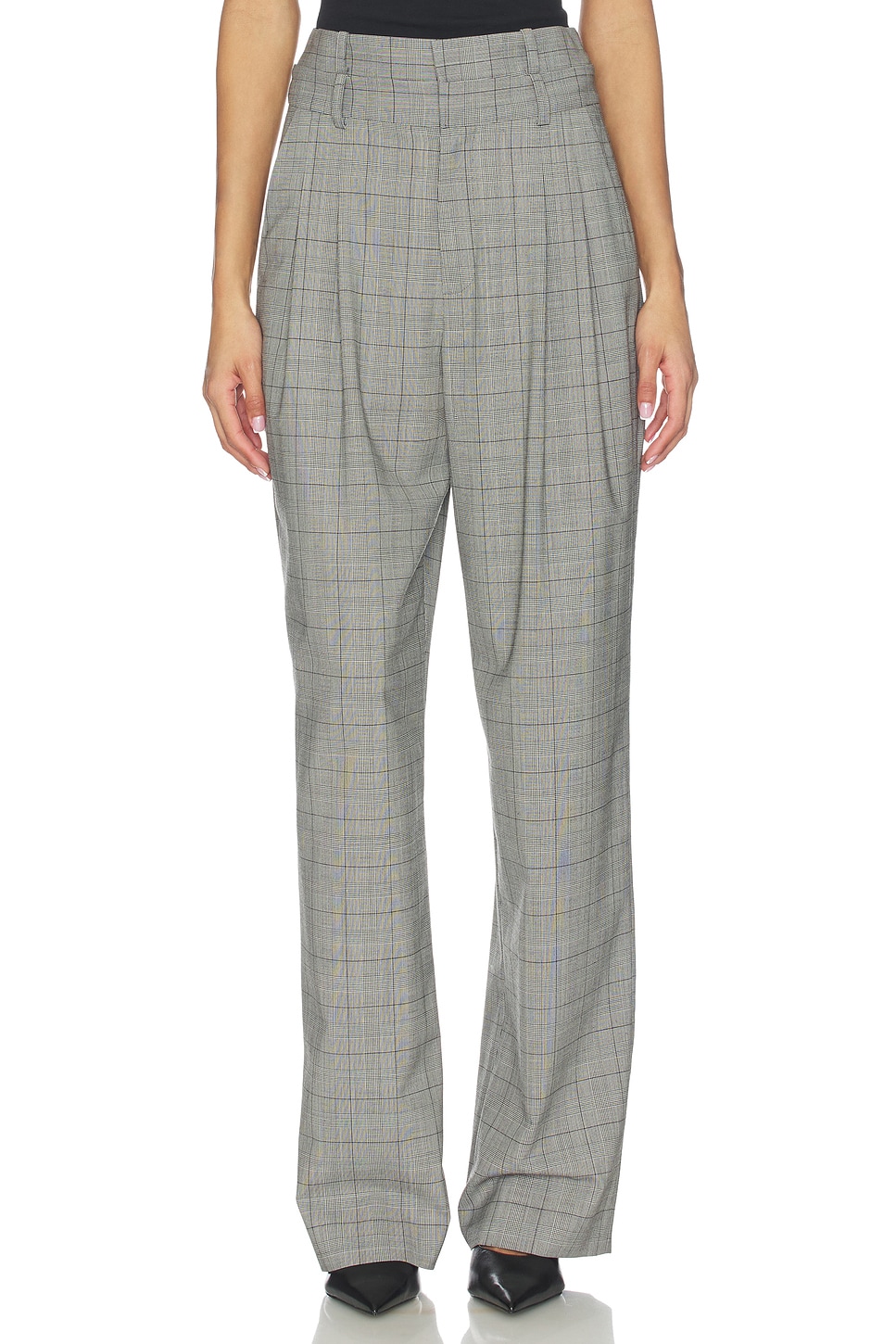 Double Waistband Tailored Wide Leg Pant - thumbnail 2