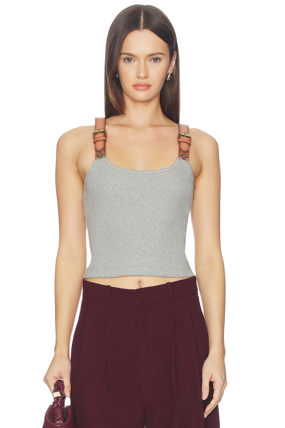 Leather Strap Tank Top