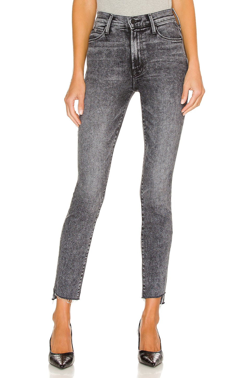 MOTHER The Stunner Zip Ankle Step Fray 
