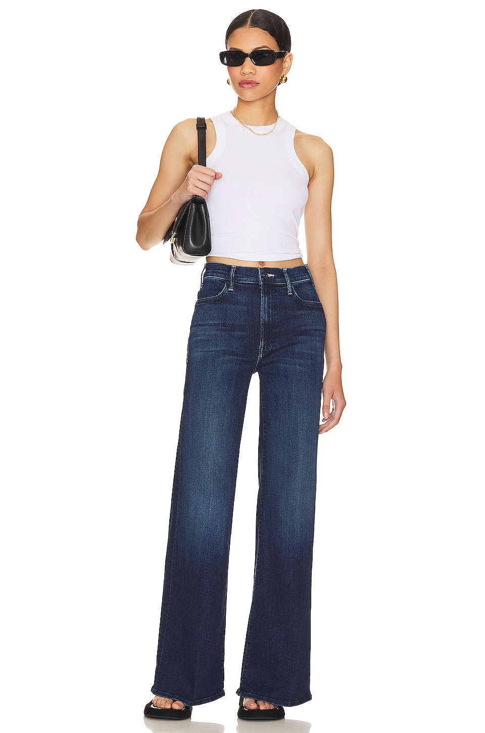 デニム・ジーパン MOTHER THE HUSTLER ROLLER SNEAK JEANS MOTHER The Hustler Roller Patch Pocket Sneak Jeans | Neiman