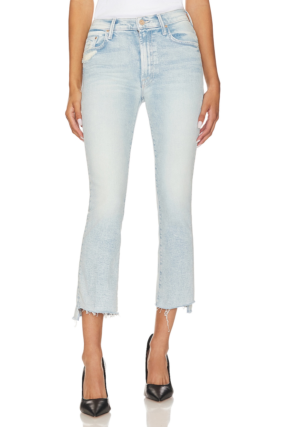 MOTHER The Insider Crop Step Fray in Smooth Sailing | REVOLVE
