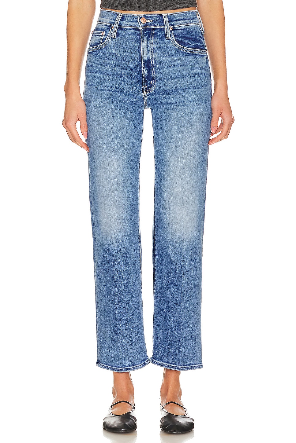 Agolde Dara Mid-rise Wide-leg Jeans in Blue