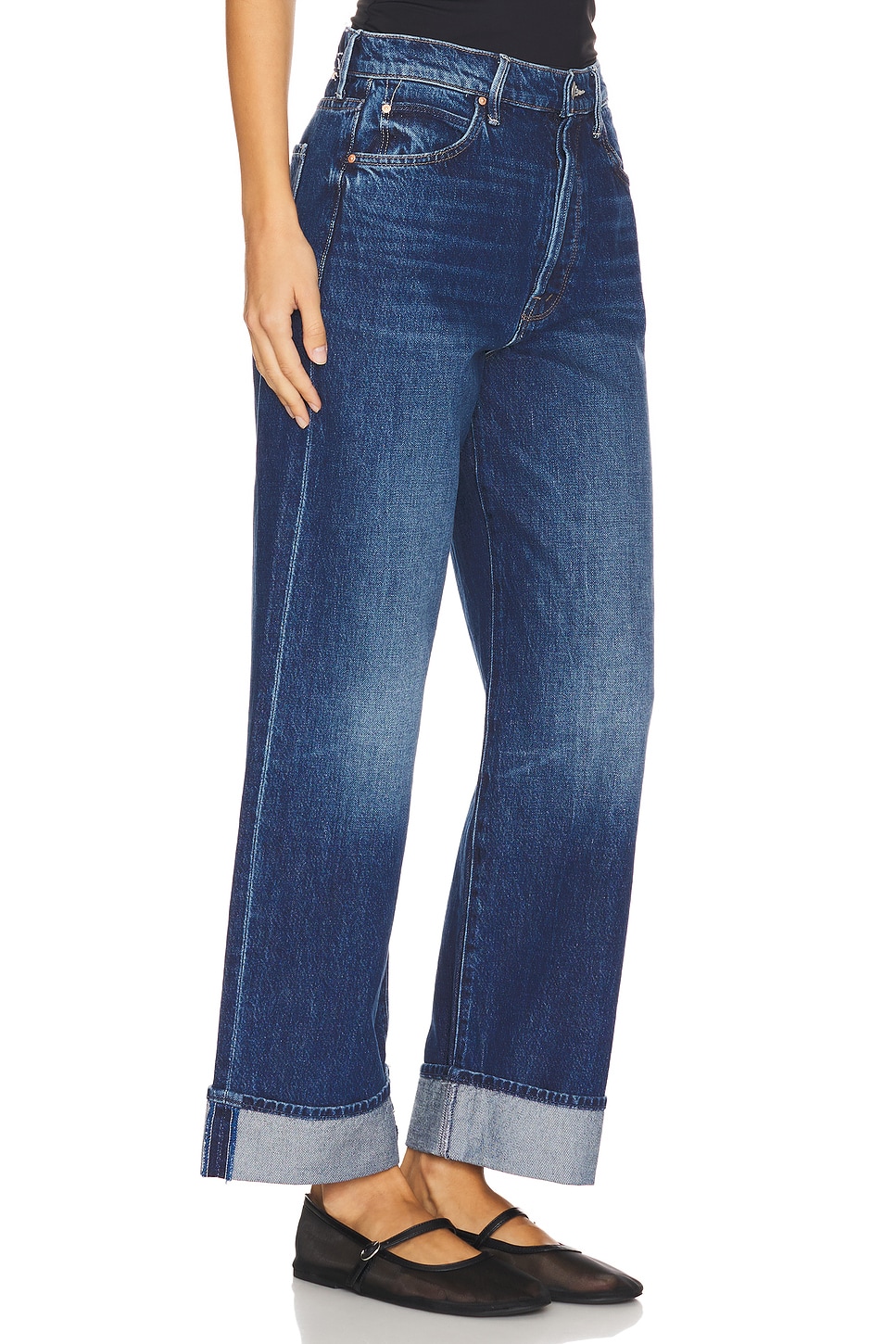 MOTHER Petite Lil' Spitfire Nerdy Cuff Jeans thumbnail