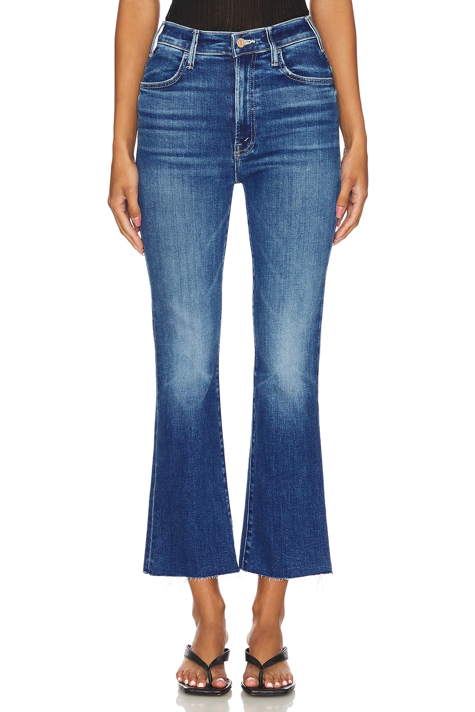 MOTHER The Hustler Ankle Fray Jeans in Grasping At Straws | REVOLVE