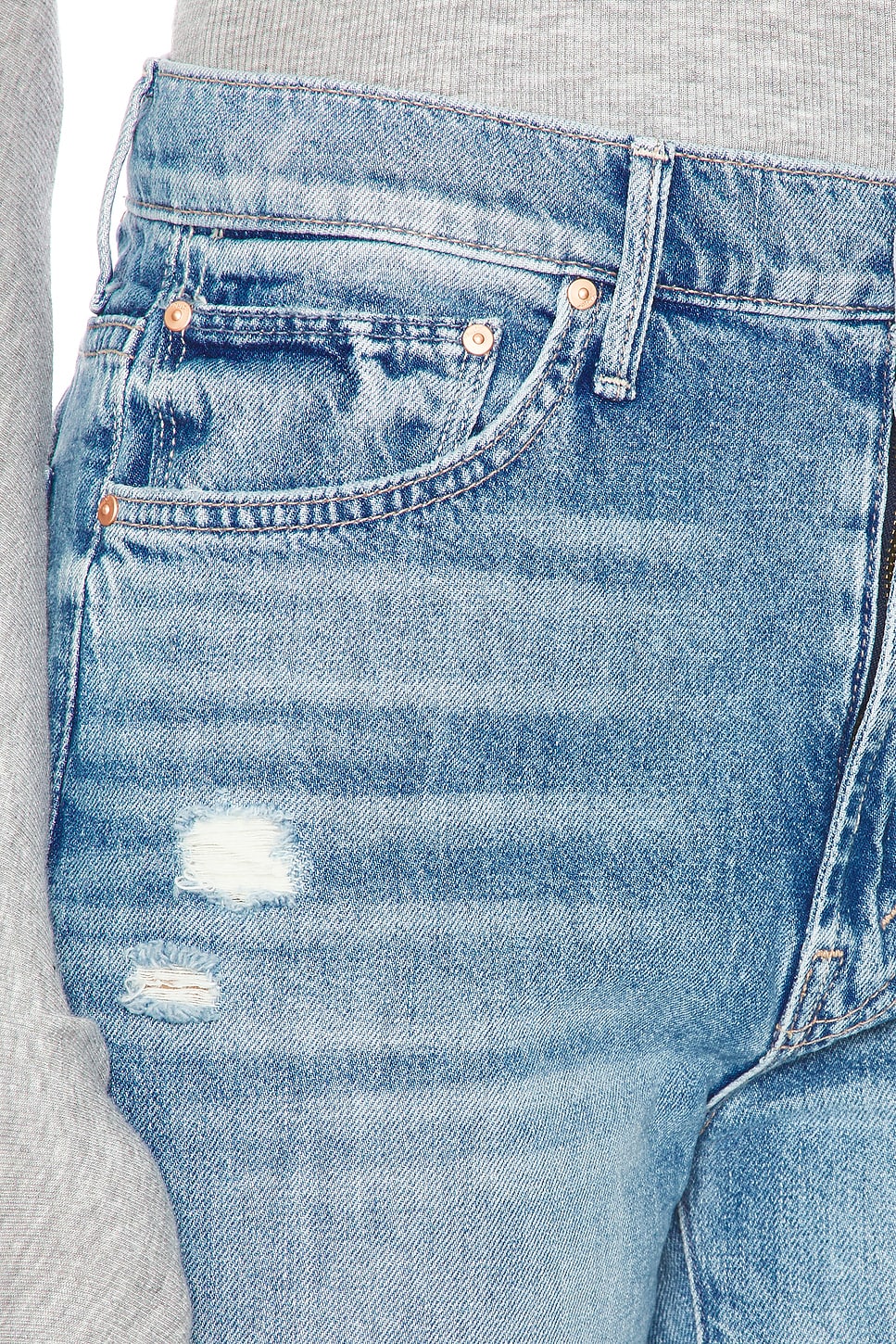 MOTHER Petite Lil' Dodger Sneak Jeans thumbnail