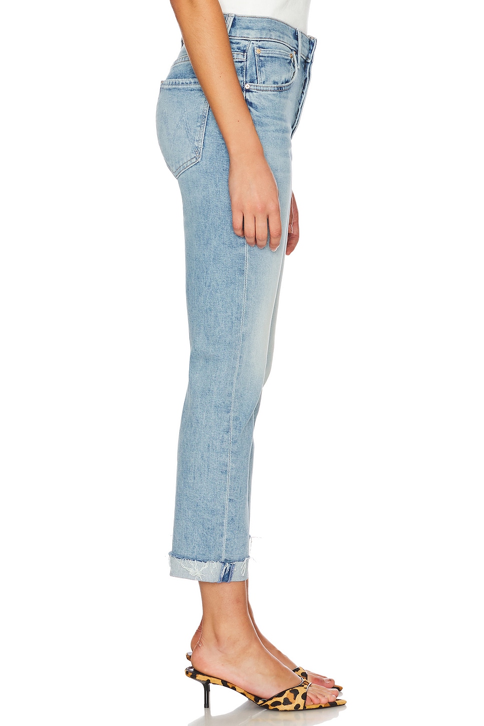 MOTHER The Scrapper Cuff Ankle Fray Jeans
