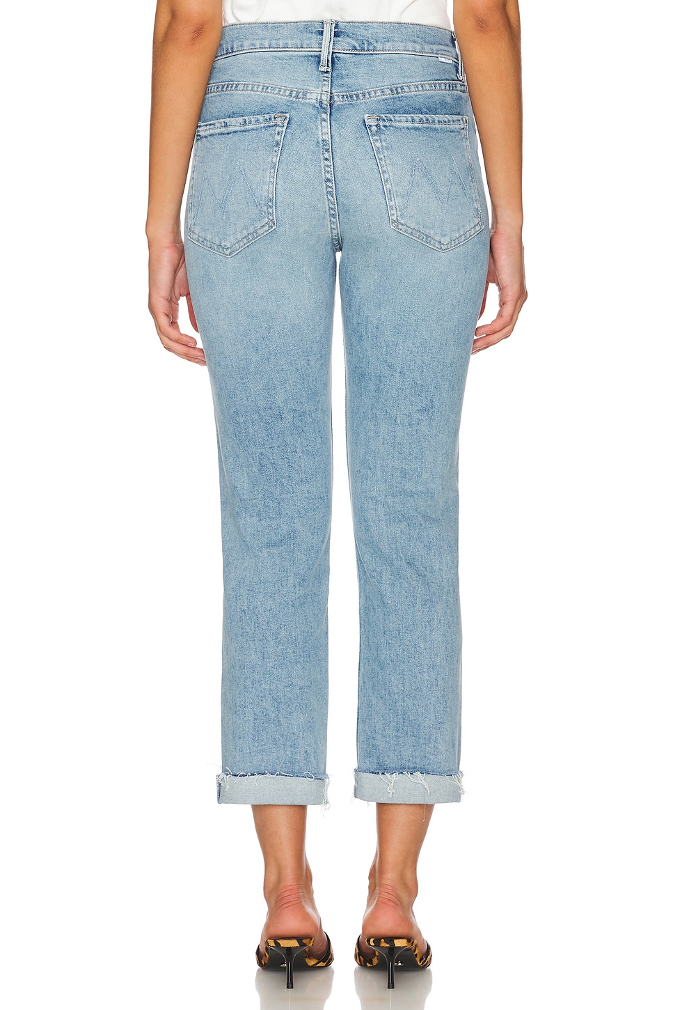 MOTHER The Scrapper Cuff Ankle Fray Jeans