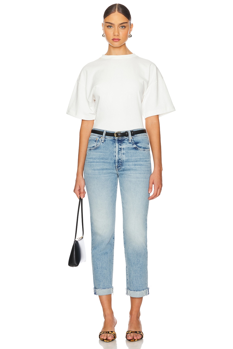 MOTHER The Scrapper Cuff Ankle Fray Jeans
