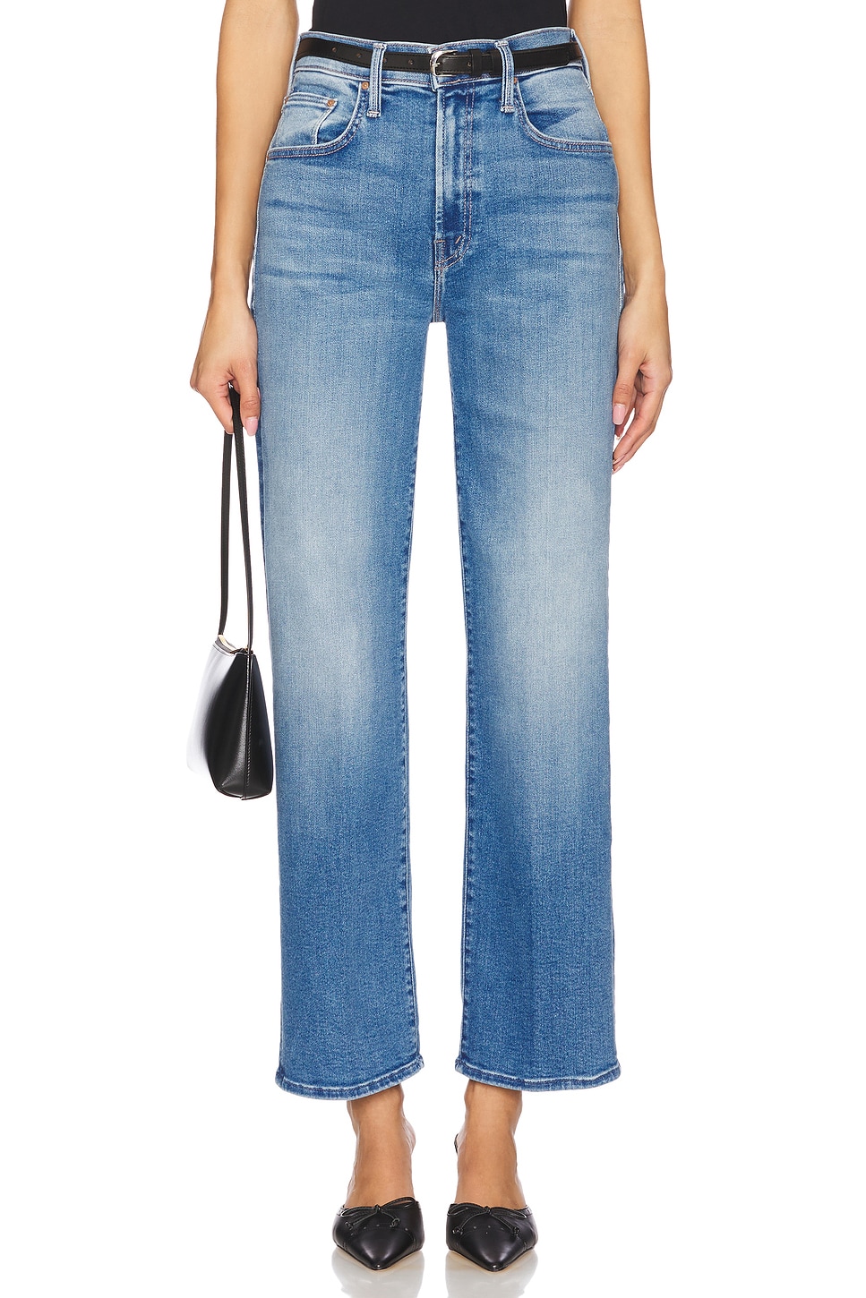 MOTHER The Rambler Zip Flood Jeans