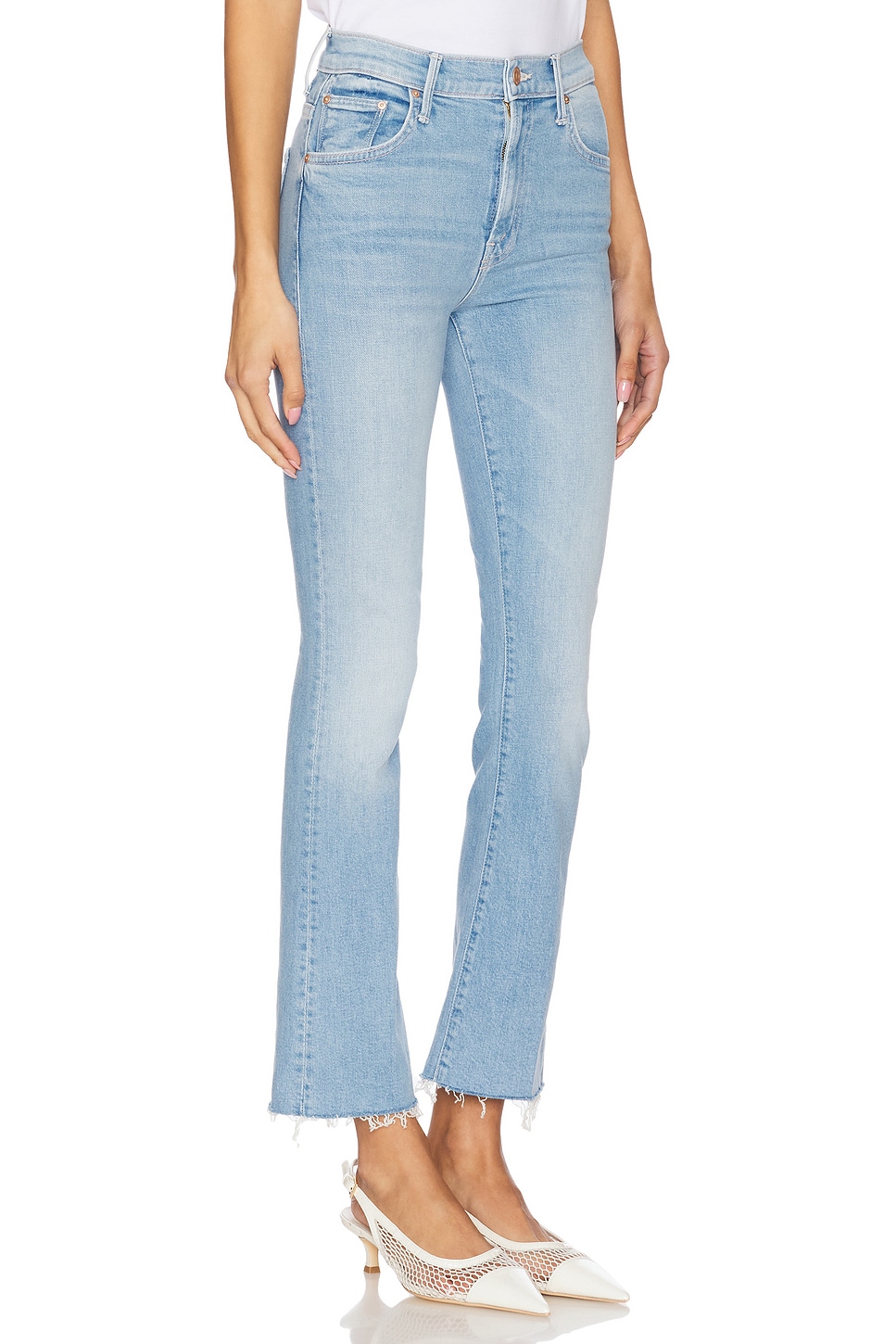 MOTHER The Insider Ankle Fray Jeans thumbnail