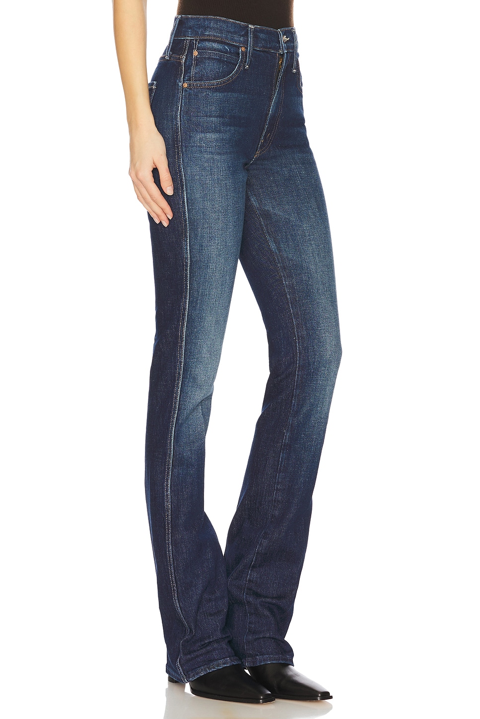 MOTHER The Mid Rise Smokin' Double Heel Jeans thumbnail