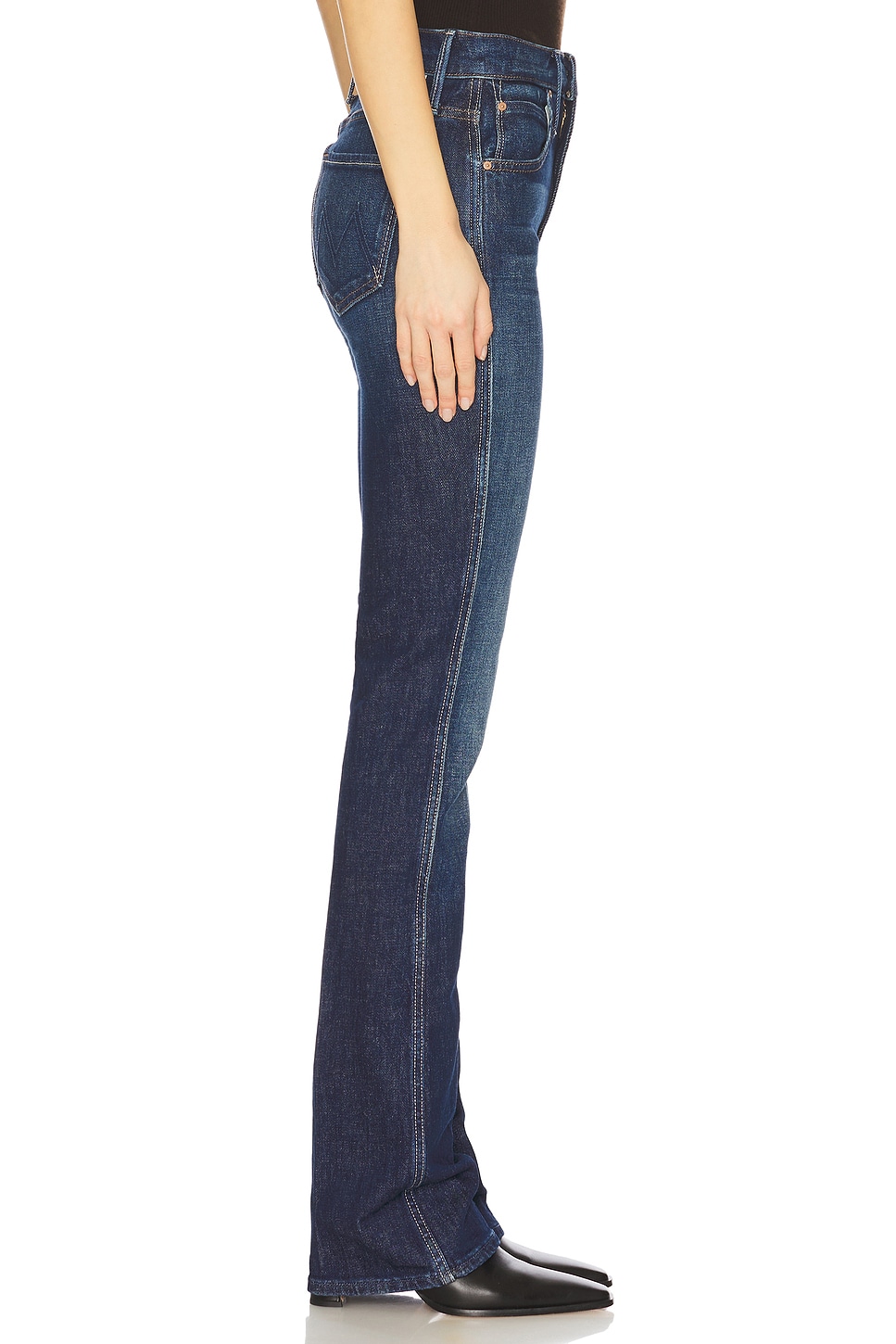 MOTHER The Mid Rise Smokin' Double Heel Jeans thumbnail