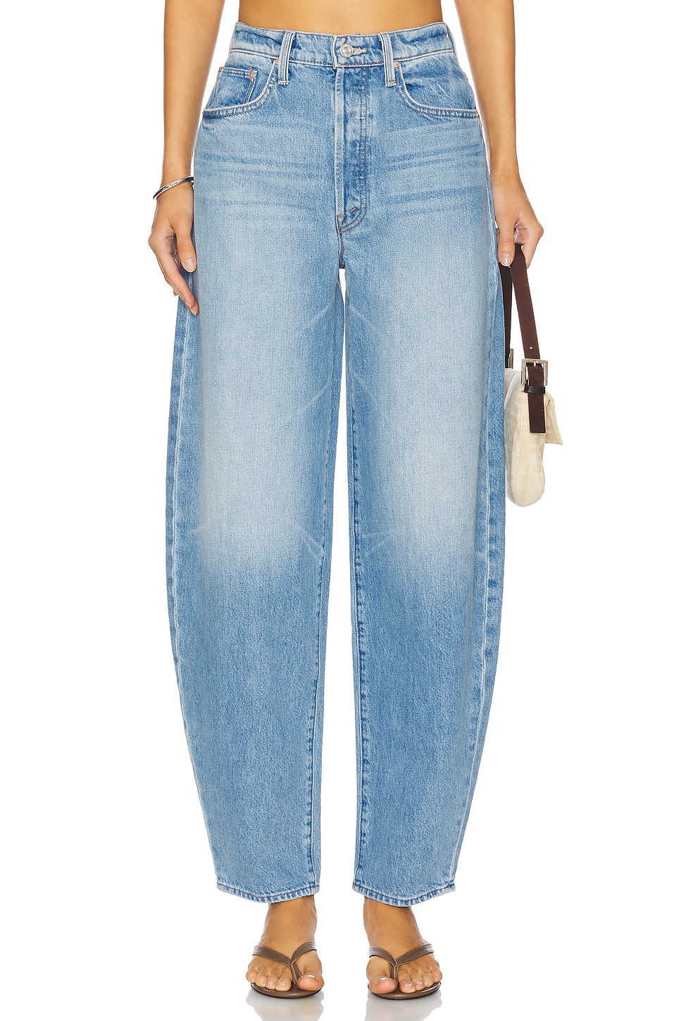 MOTHER The Fangirl Button Skimp Jeans in Funk N' Flair | REVOLVE