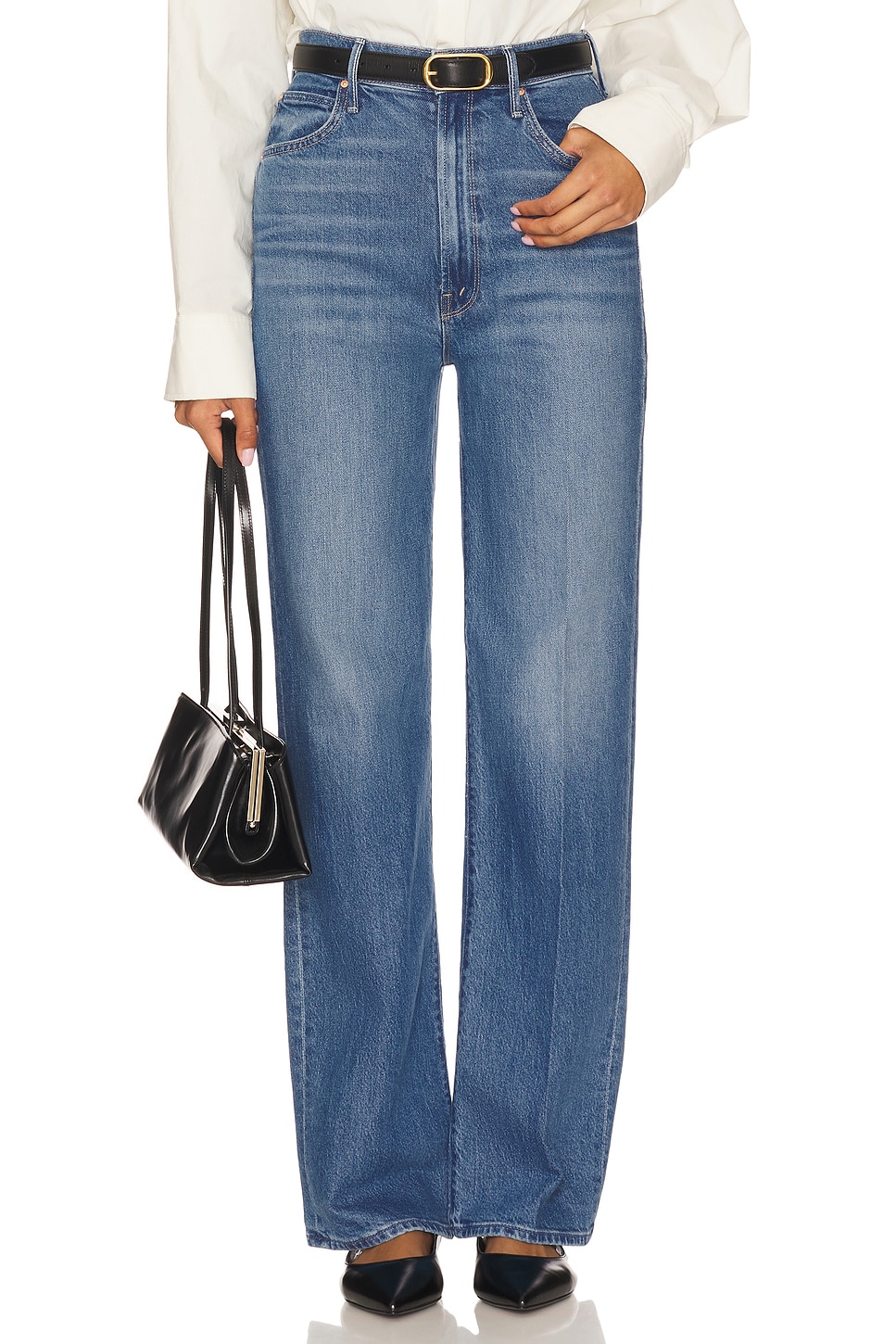 High Waisted Tunnel Vision Sneak Jeans