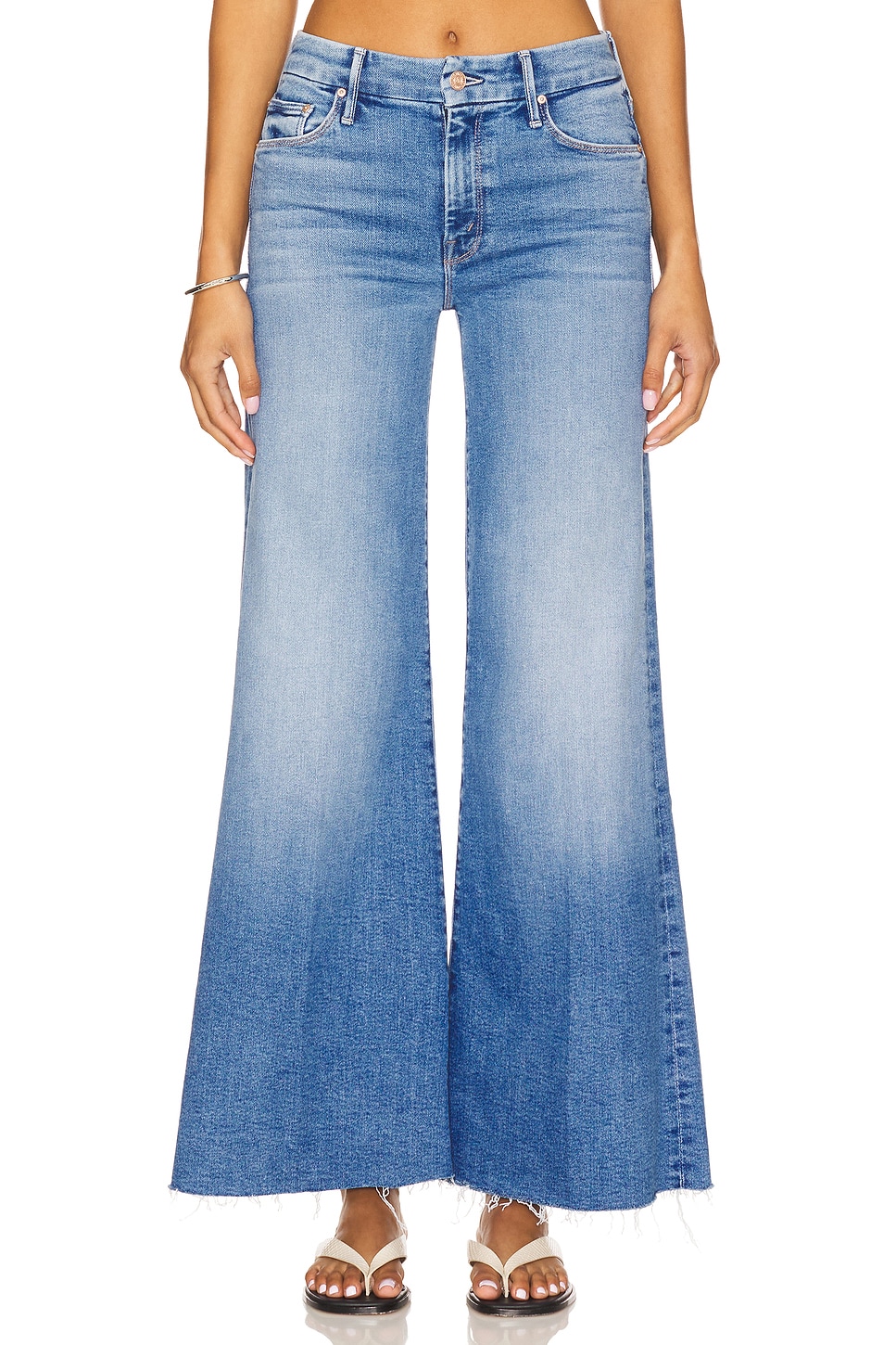 MOTHER Lil' Petite Roller Fray Jeans in Fan Favorite | REVOLVE