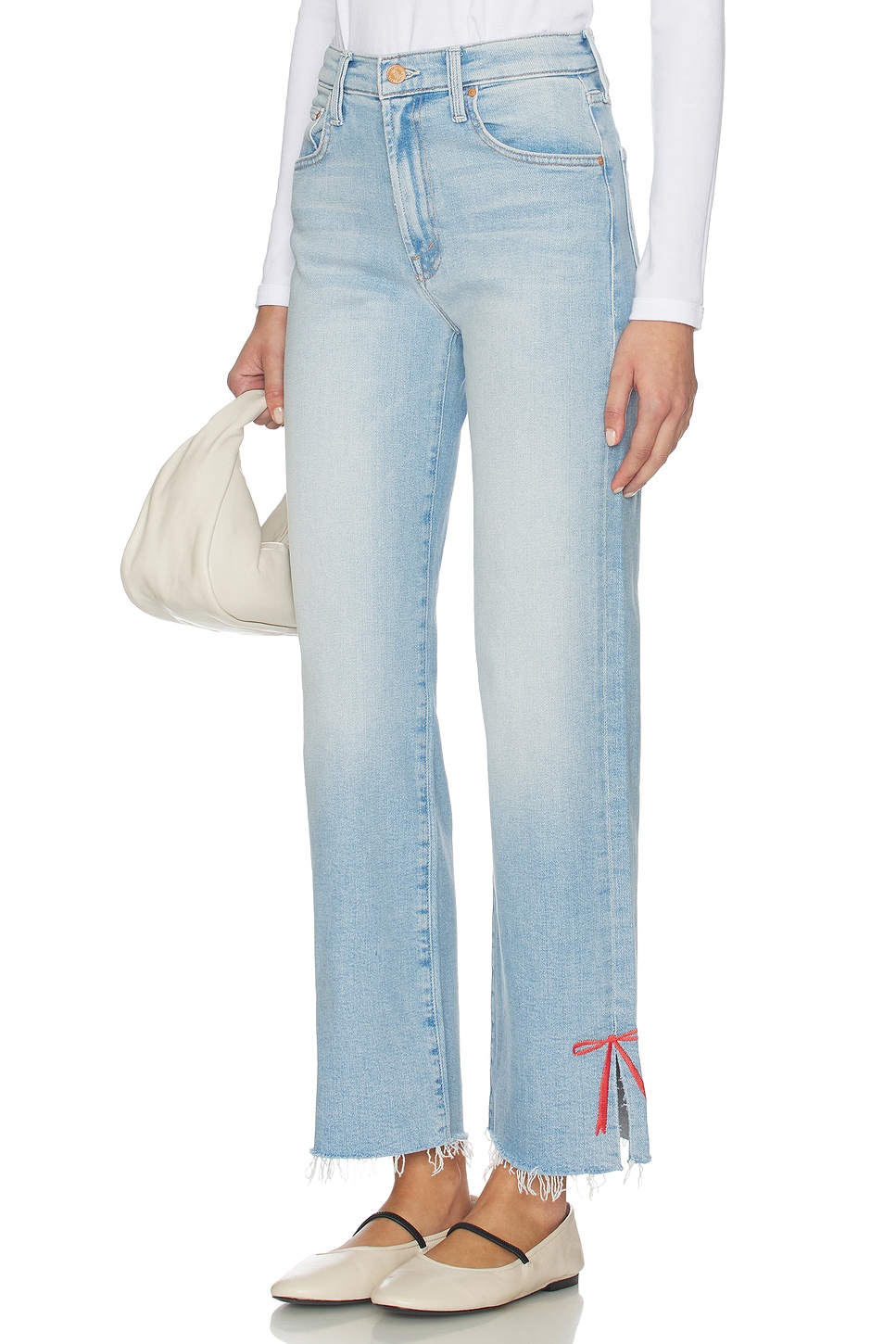MOTHER The Rambler Zip Slice Hover Jeans in Complete 360 | REVOLVE
