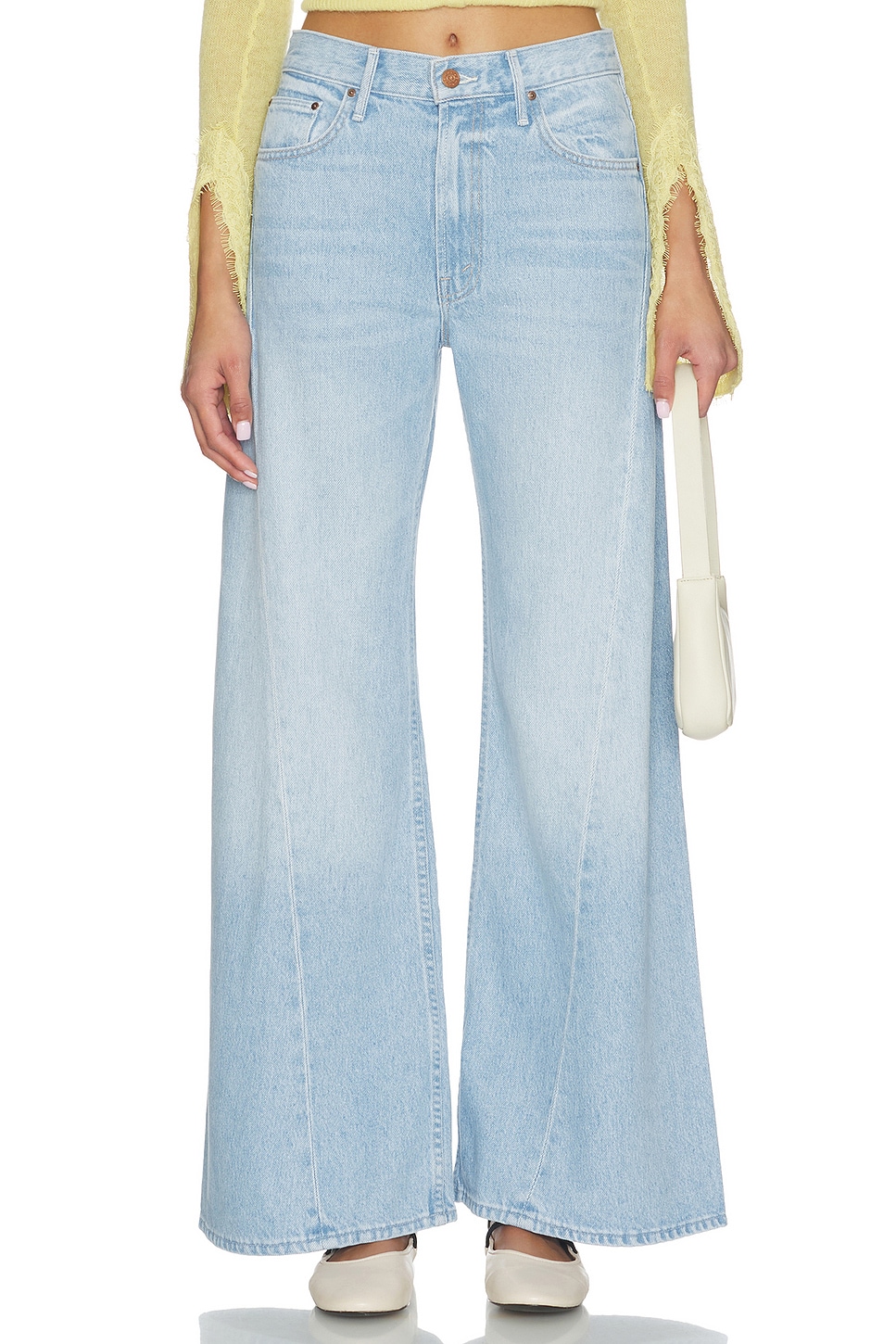 MOTHER The Lemon Twist Sneak Jeans in Munchies | REVOLVE