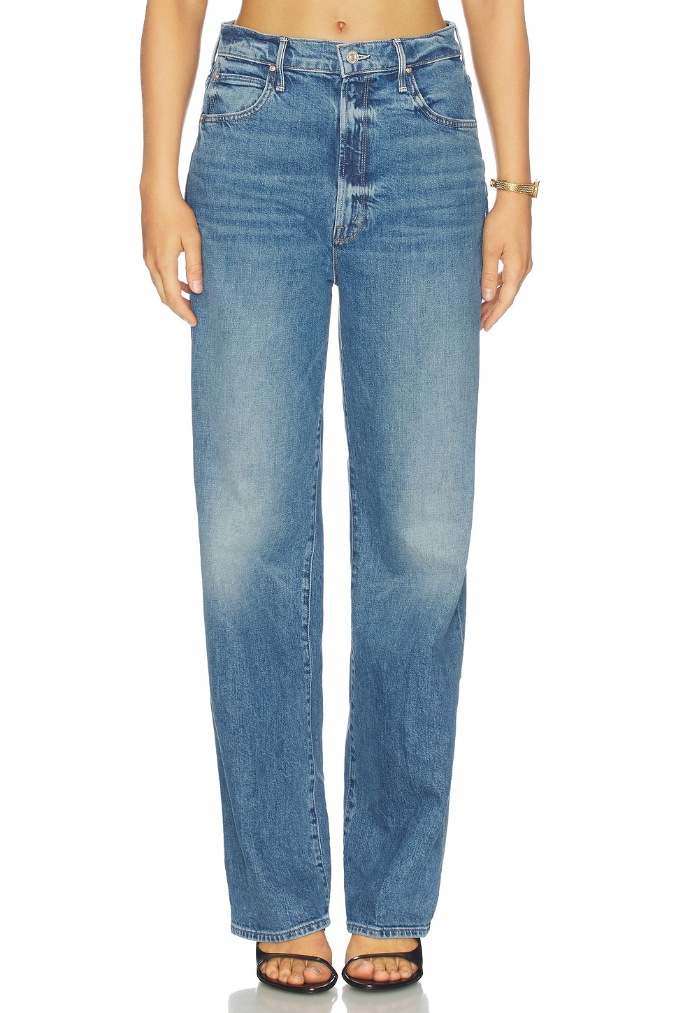 High Waisted Tunnel Vision Sneak Jeans