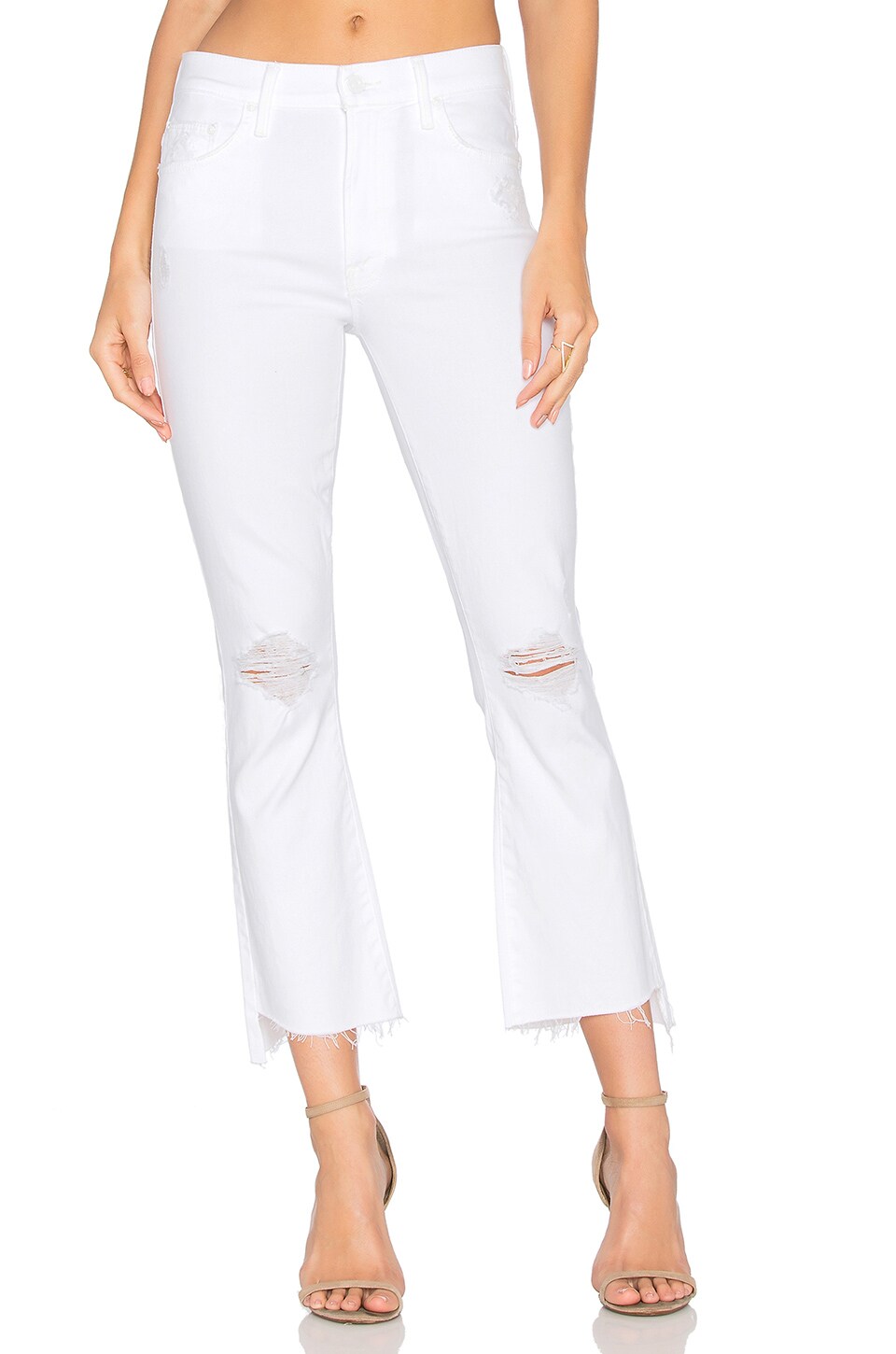 MOTHER The Insider Crop Step Fray in Cracked Slipper