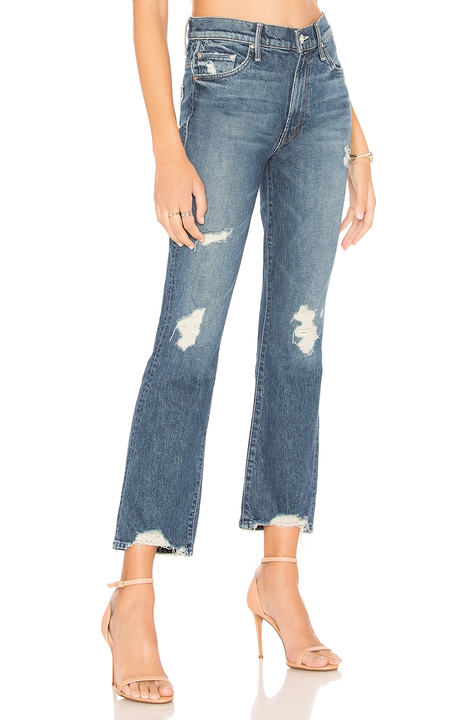 MOTHER Insider Ankle Jean in Testing 