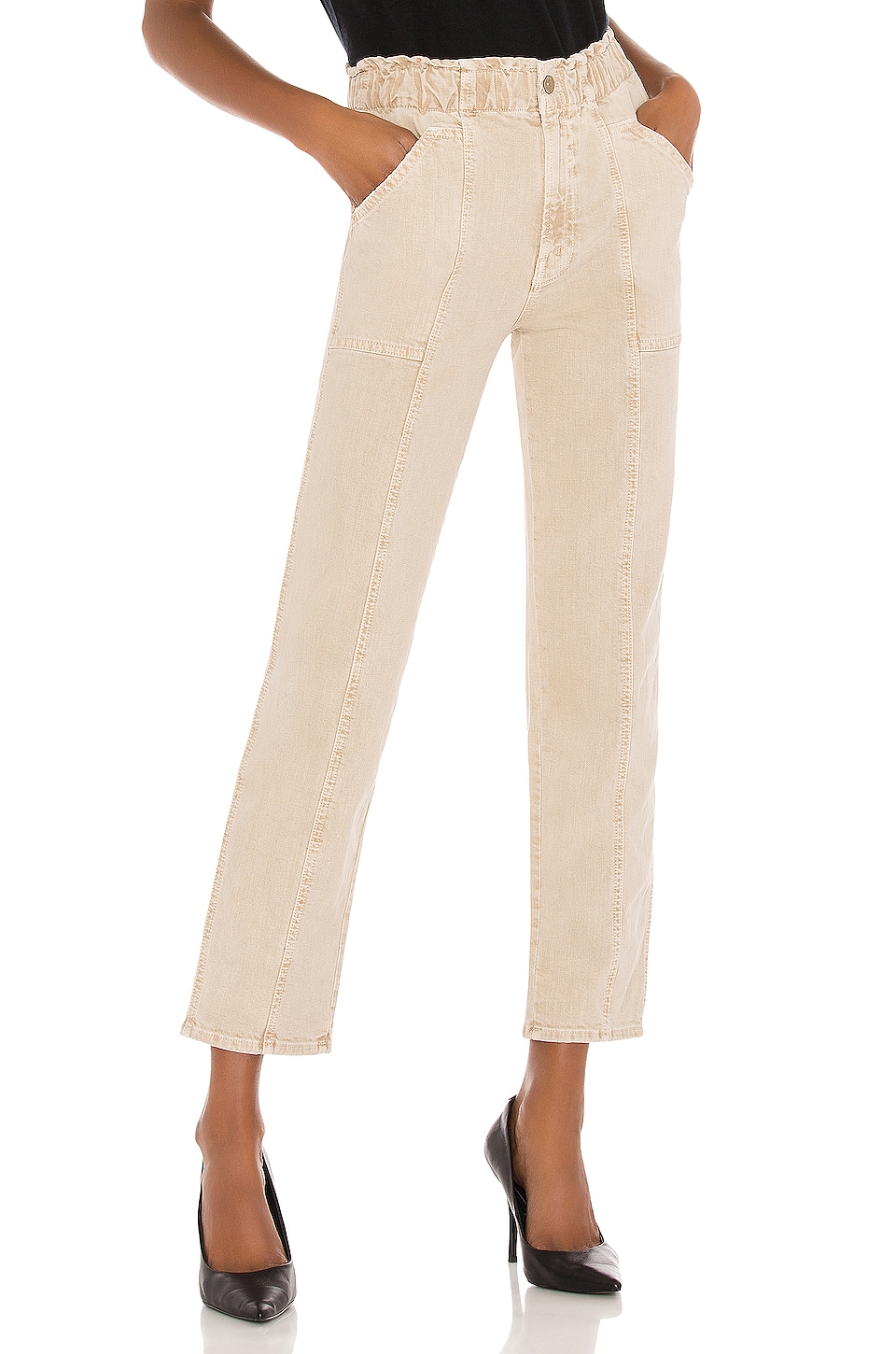 MOTHER The Springy Ankle in Sand Beige 
