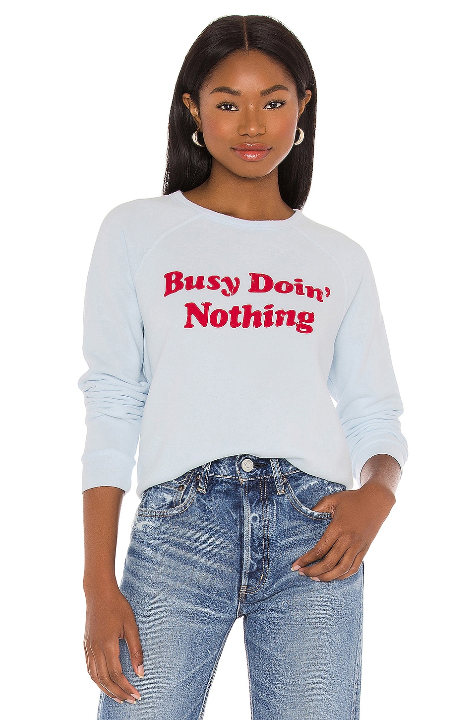 MOTHER The Hugger Sweatshirt in Busy Doin' Nothing | REVOLVE