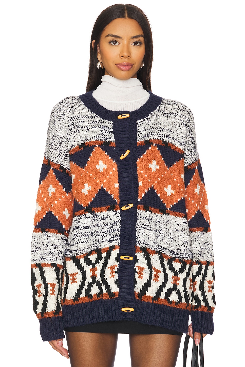 MOTHER The Long Drop Cardigan in One Tile At A Time | REVOLVE
