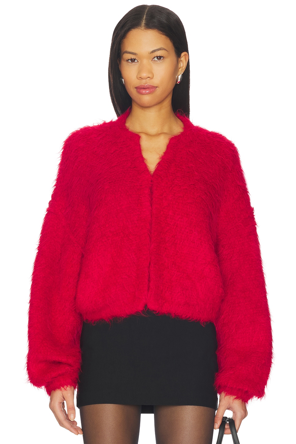 カーディガン Bubbles - melt the lady layered loose cardigan MOTHER The Drop Bubble Cardigan in Fuzz Ball | REVOLVE