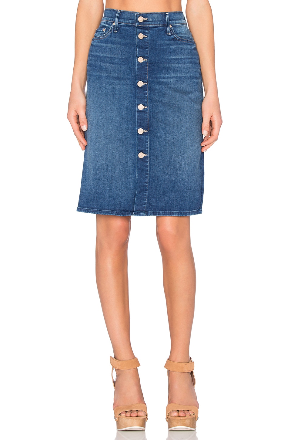 mother denim midi skirt