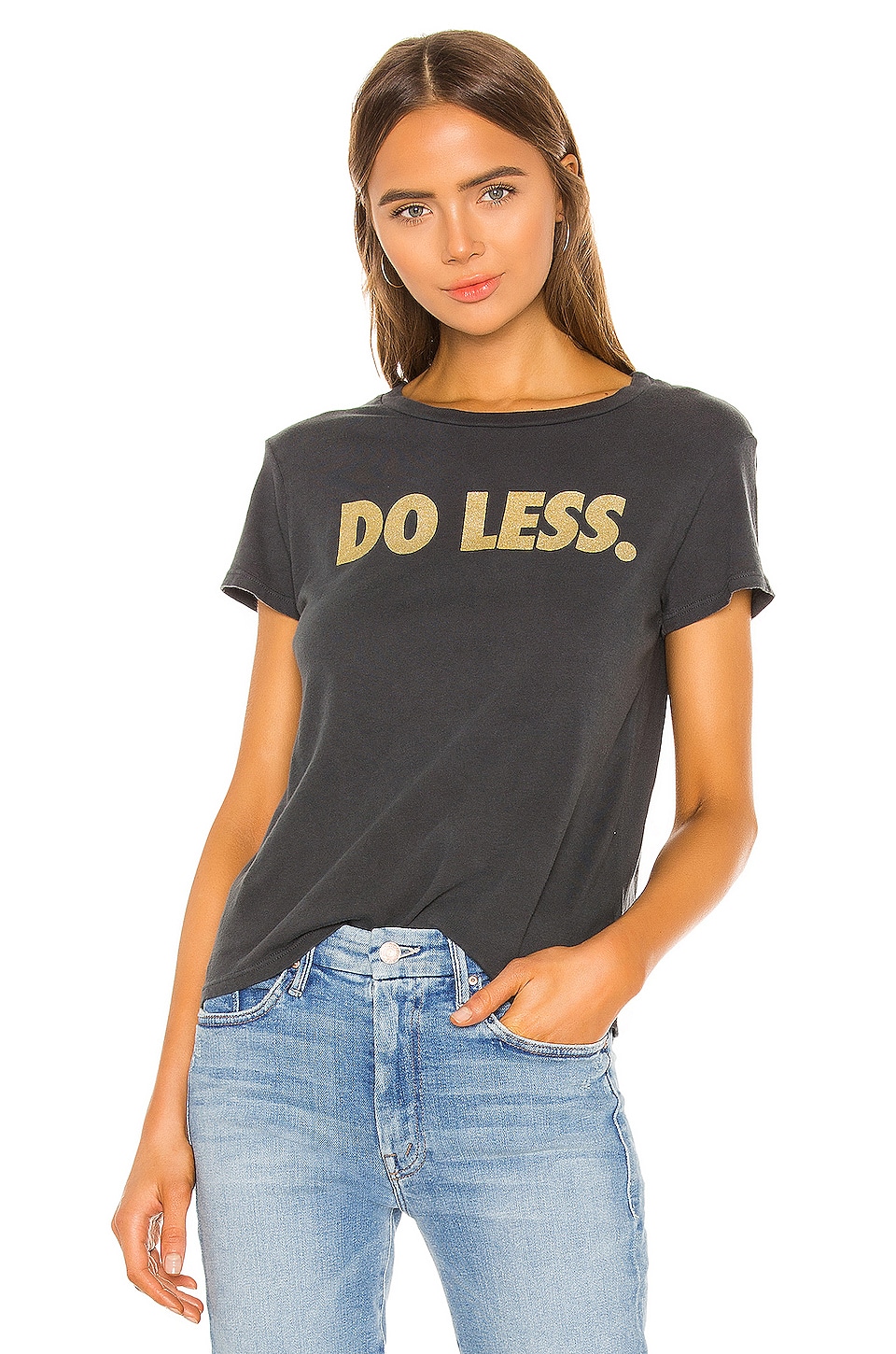 MOTHER Boxy Goodie Goodie Tee in Do Less | REVOLVE