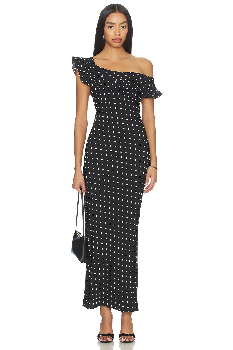black and white polka dot maxi dress Nellie | | Womens this boho polka dot dress is a statement piece for any occasion MORE TO COME Monroe Maxi