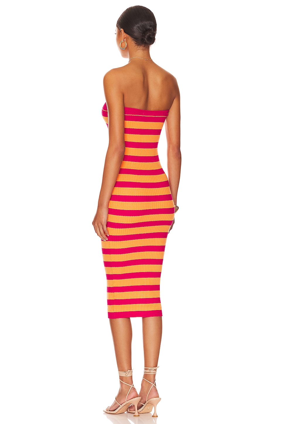Lesley Ribbed Strapless Dress