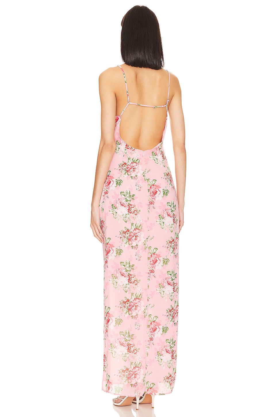 MORE TO COME Catalina Wrap Maxi Dress in Pink Floral | REVOLVE