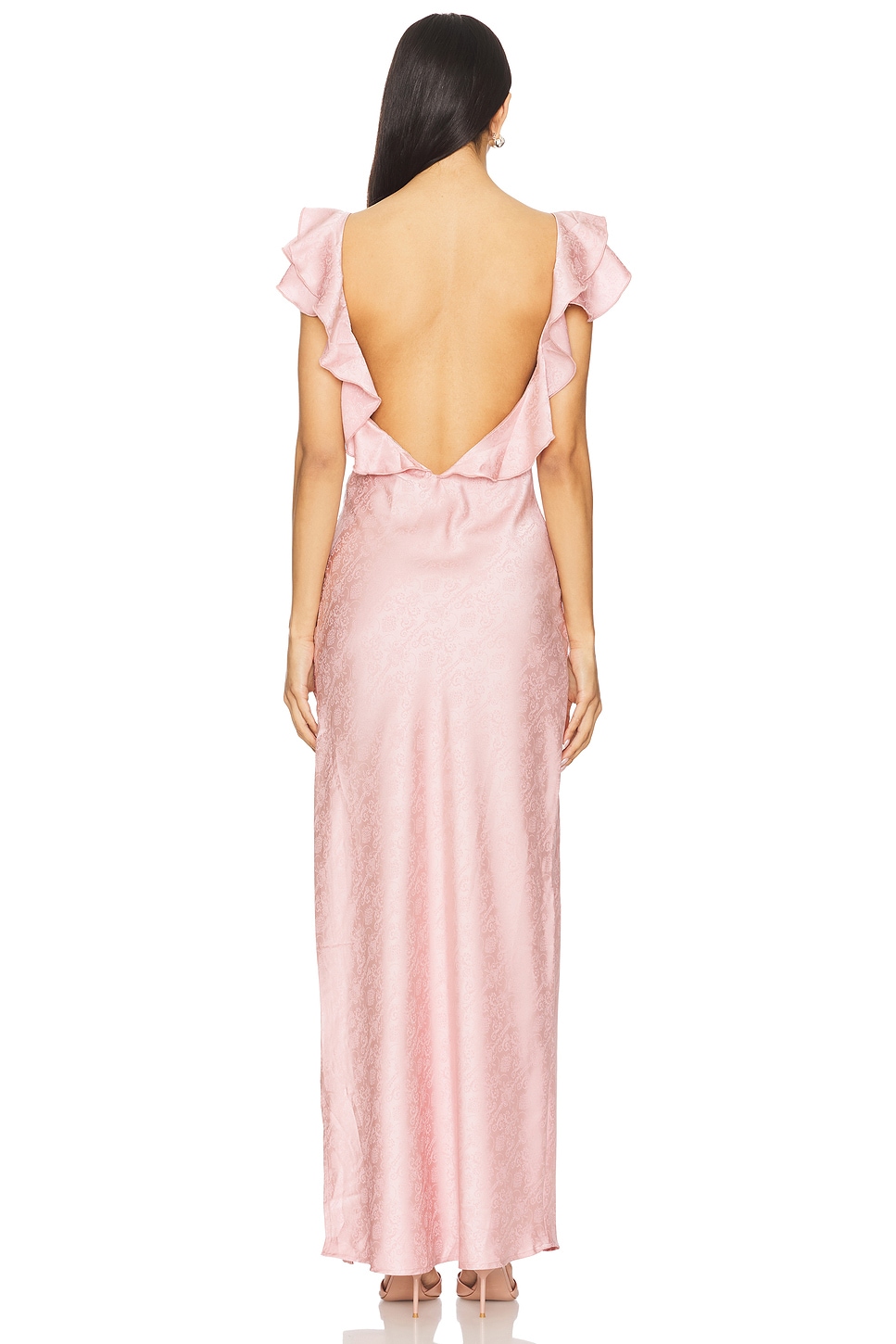 long sleeve white maxi dresses Eterne Long Sleeve Crewneck Maxi Dress in Cream