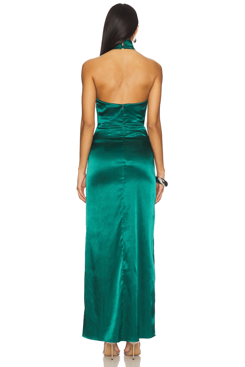 long white halter top dress Can't Compete A-Line Halter Maxi Dress White main image 0