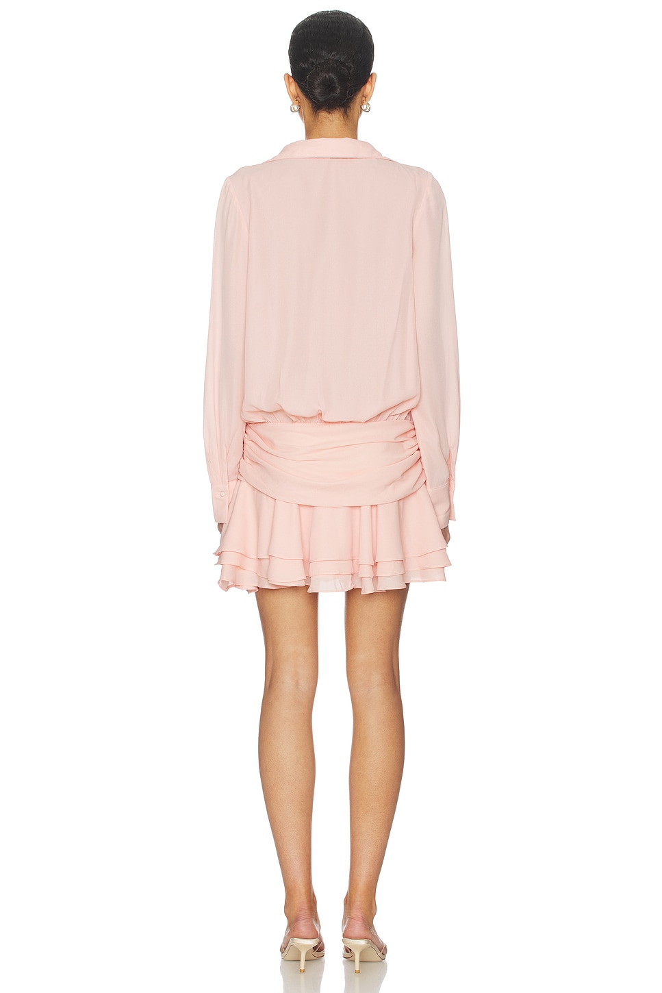 wilma ruffle mini dress GREEN / XS by Sugarlips Its asymmetrical cut creates a sophisticated Women's Wilma Mini Dress |