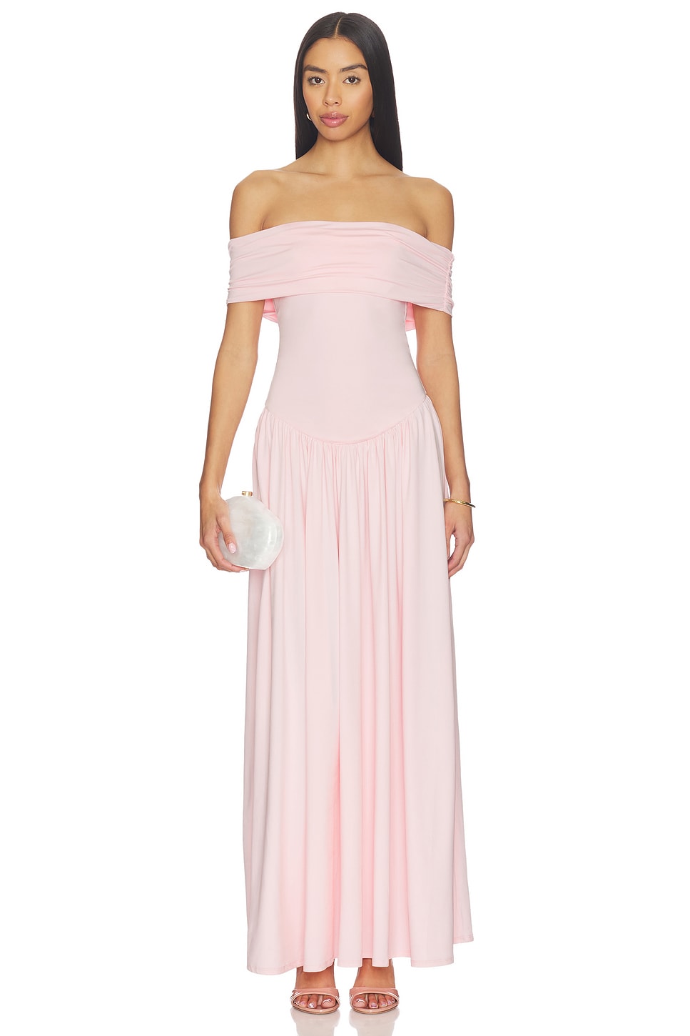 Brielle Maxi Dress in Baby Pink View 1 of 4
