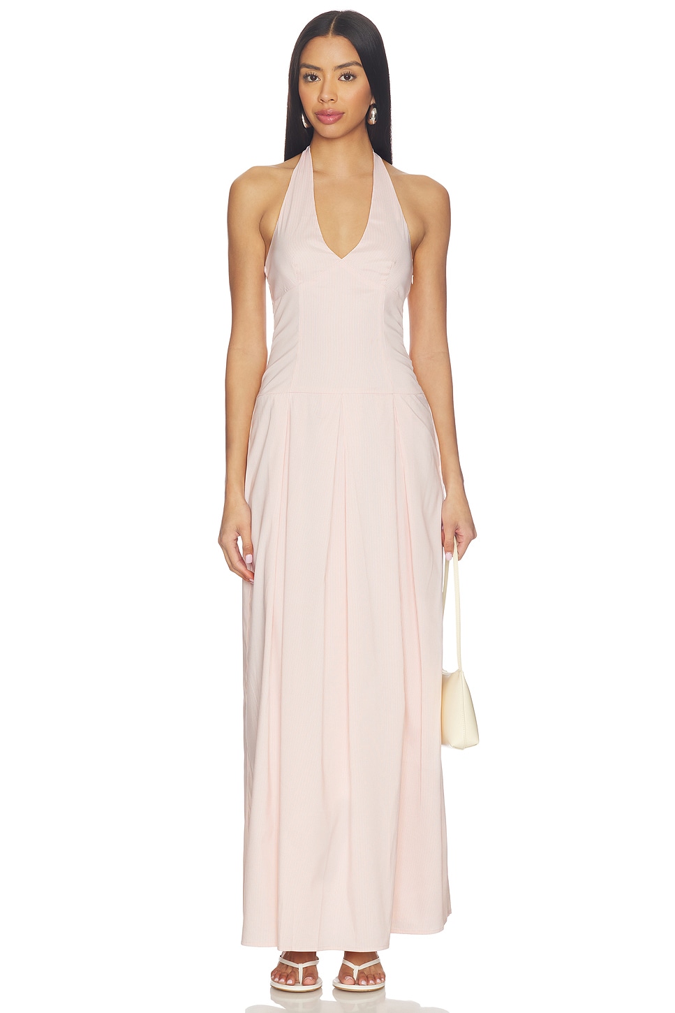 Noemie Maxi Dress in Neutral Stripe View 1 of 4