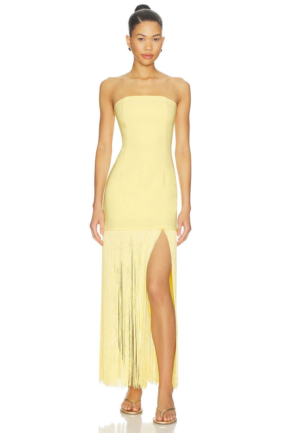 MORE TO COME Marissa Fringe Dress in Yellow | REVOLVE MORE TO COME Marissa Fringe Dress in Yellow | REVOLVE