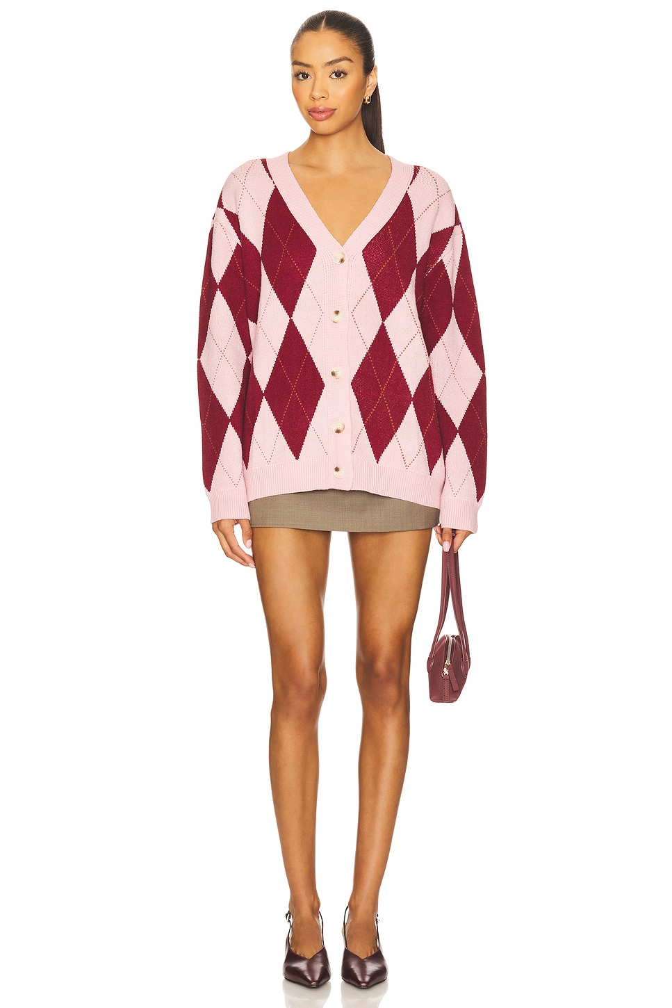 MORE TO COME Josie Argyle Cardigan in Pink Multi | REVOLVE